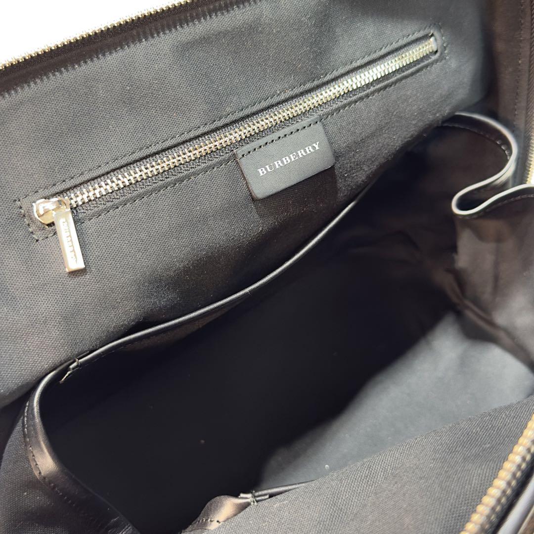 極上品 極美品 Burberry バーバリー ハンドバッグ ダブルジップ 画像18