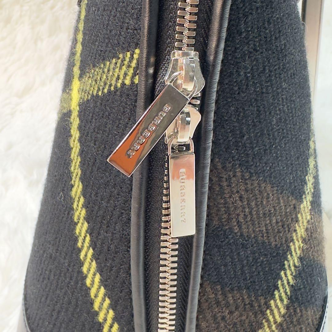 極上品 極美品 Burberry バーバリー ハンドバッグ ダブルジップ 画像7