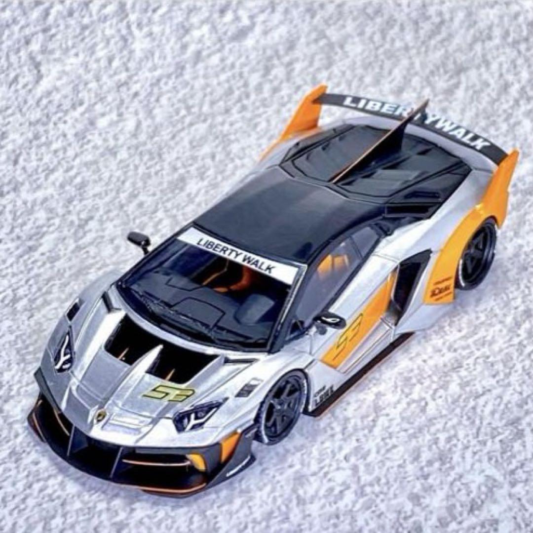 1/64 LBWK 700GT EVO パールシルバー/オレンジ 299個限定