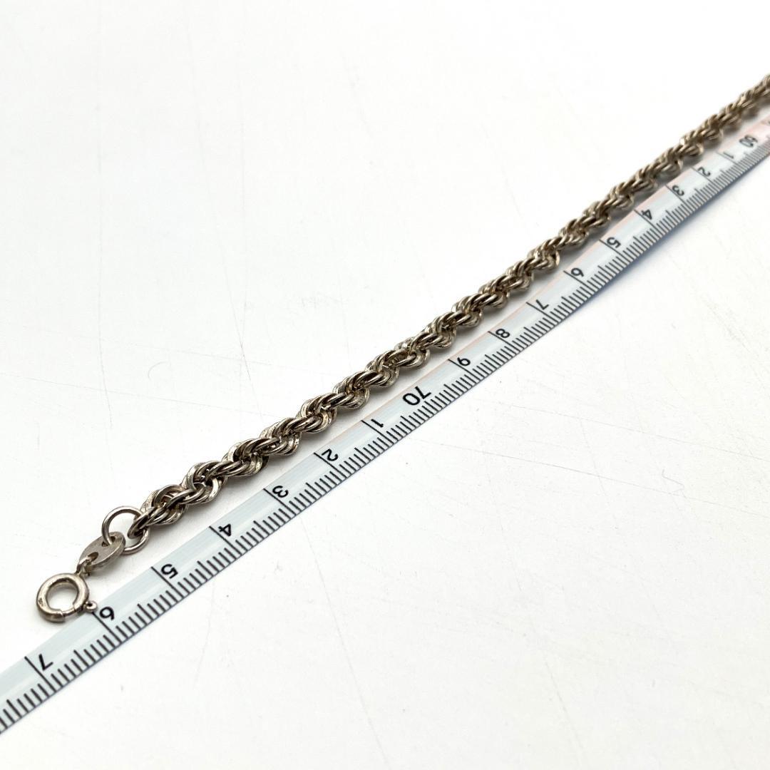 シルバー９２５　ヴィンテージ ツイストチェーンネックレス　特注品