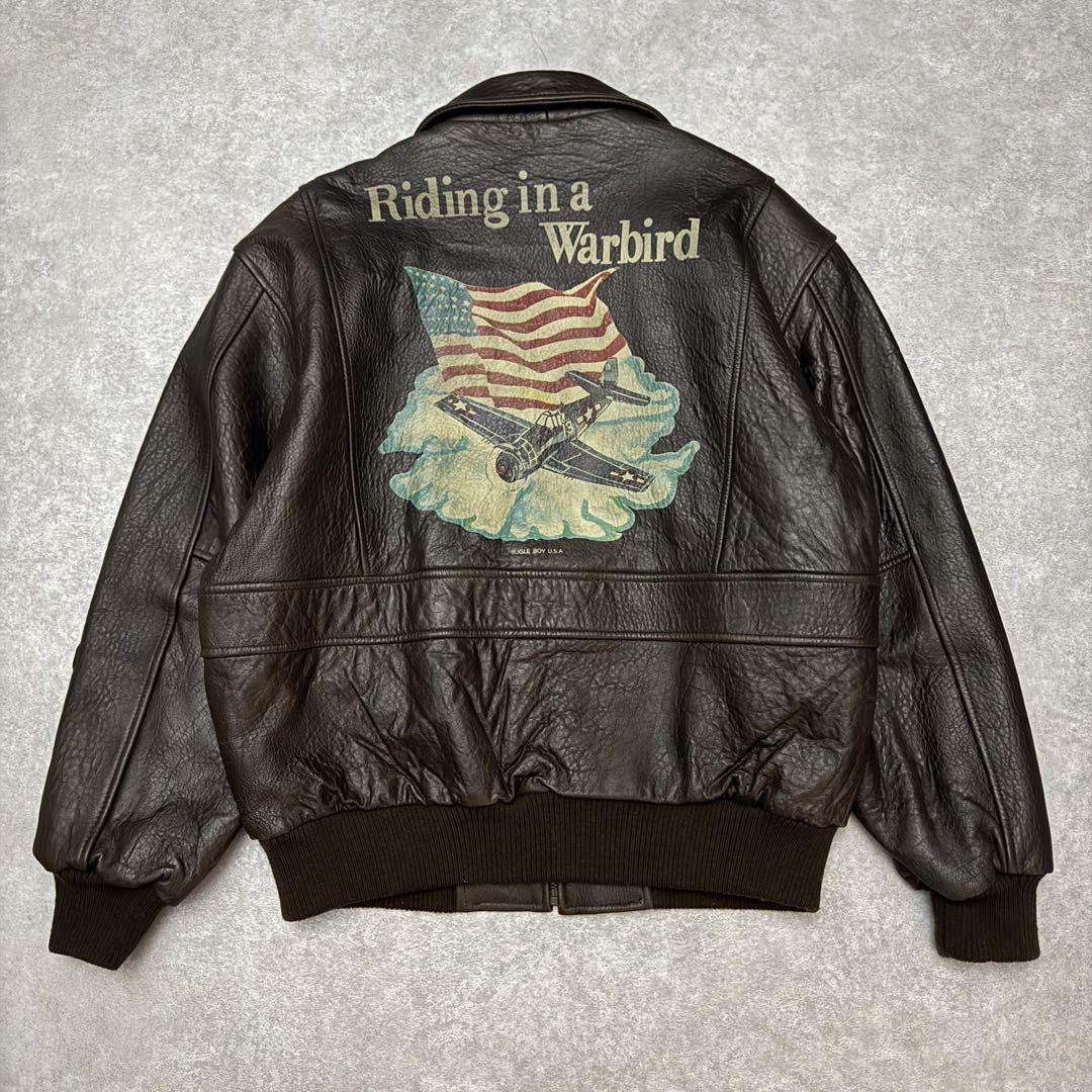 90s BUGLE BOY USA A2 フライトジャケット 羊革 ラムレザー