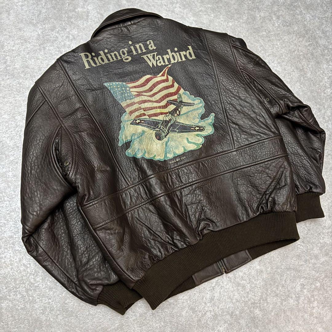 90s BUGLE BOY USA A2 フライトジャケット 羊革 ラムレザー