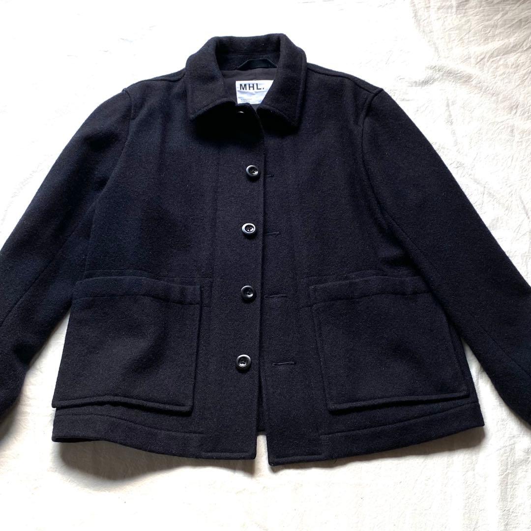MHL ブラック 定番 ジャケット マーガレットハウエル ウールM MHL MERCADOAVALIA_COM_BR