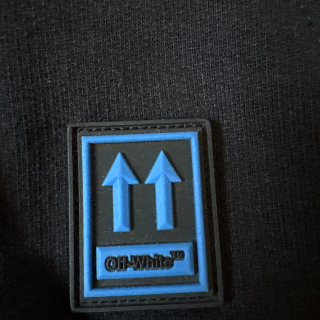 OFF-WHITE ジップアップパーカー ブラック OFF-WHITE ジップアップパーカー ブラック