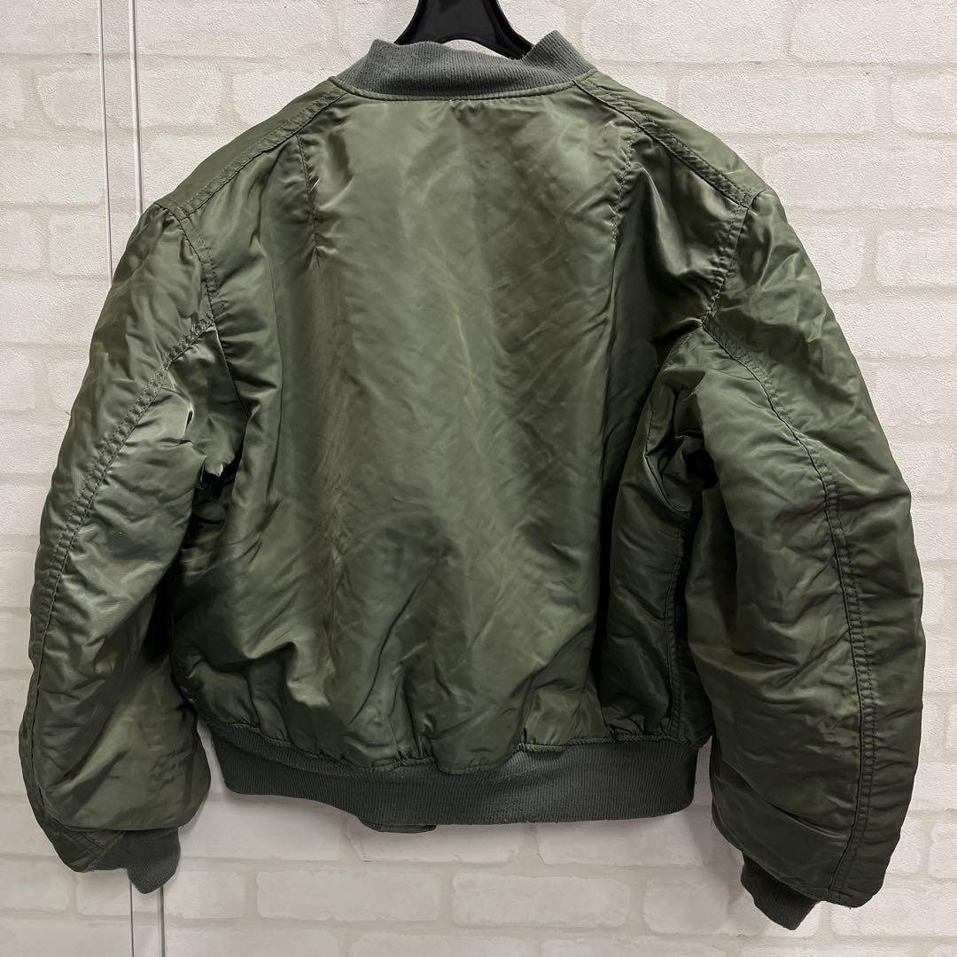 値下げ 90s ALPHA アルファ MA-1 USA セージ カーキ グリーン