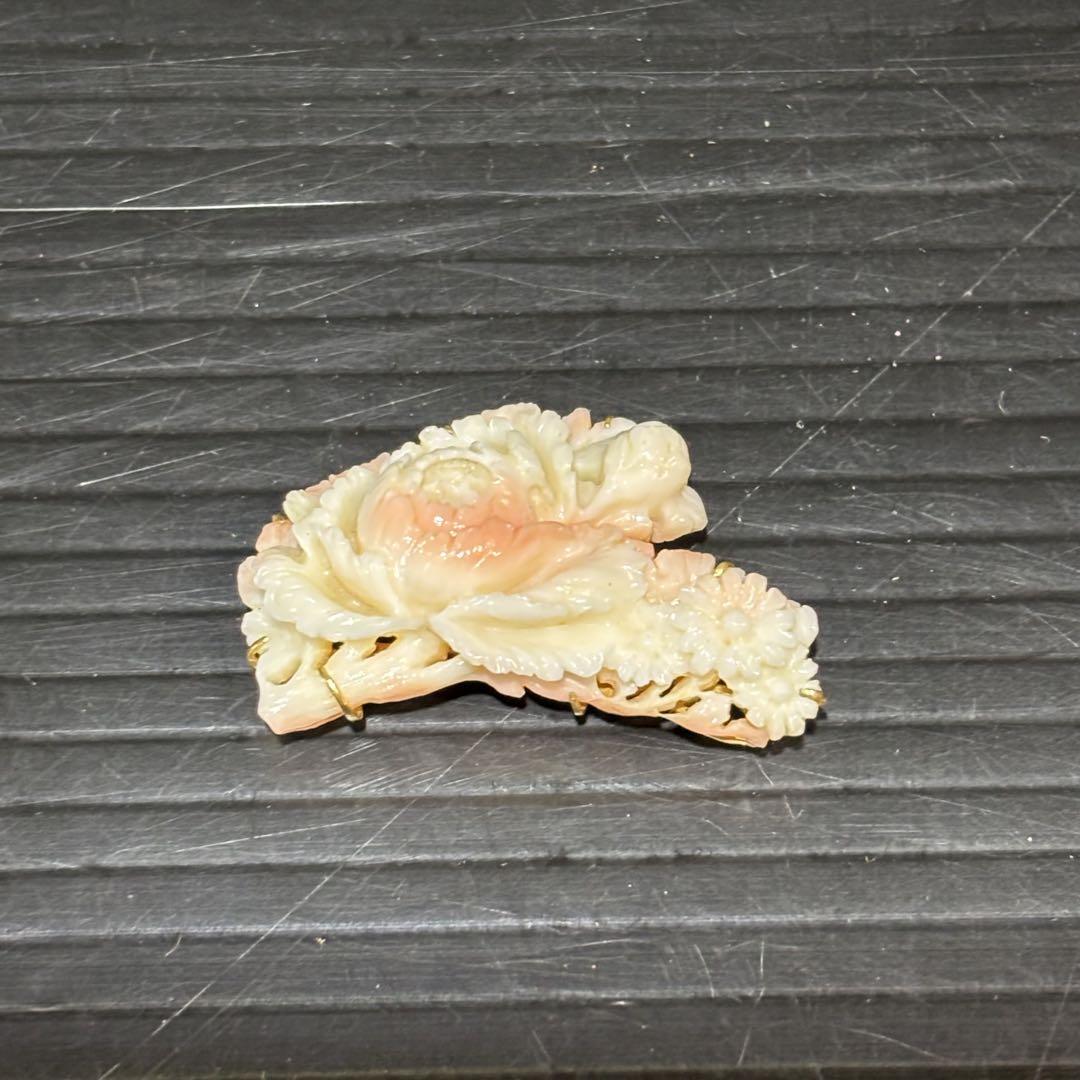 ぴ*の様 天然サンゴ　K18 帯留　12.2g 骨董品　ヴィンテージ