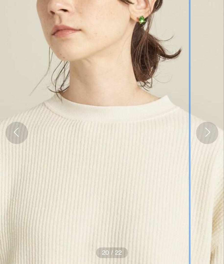【未使用★極美品】BEAUTY&YOUTH リブヘンリーネックカットソー