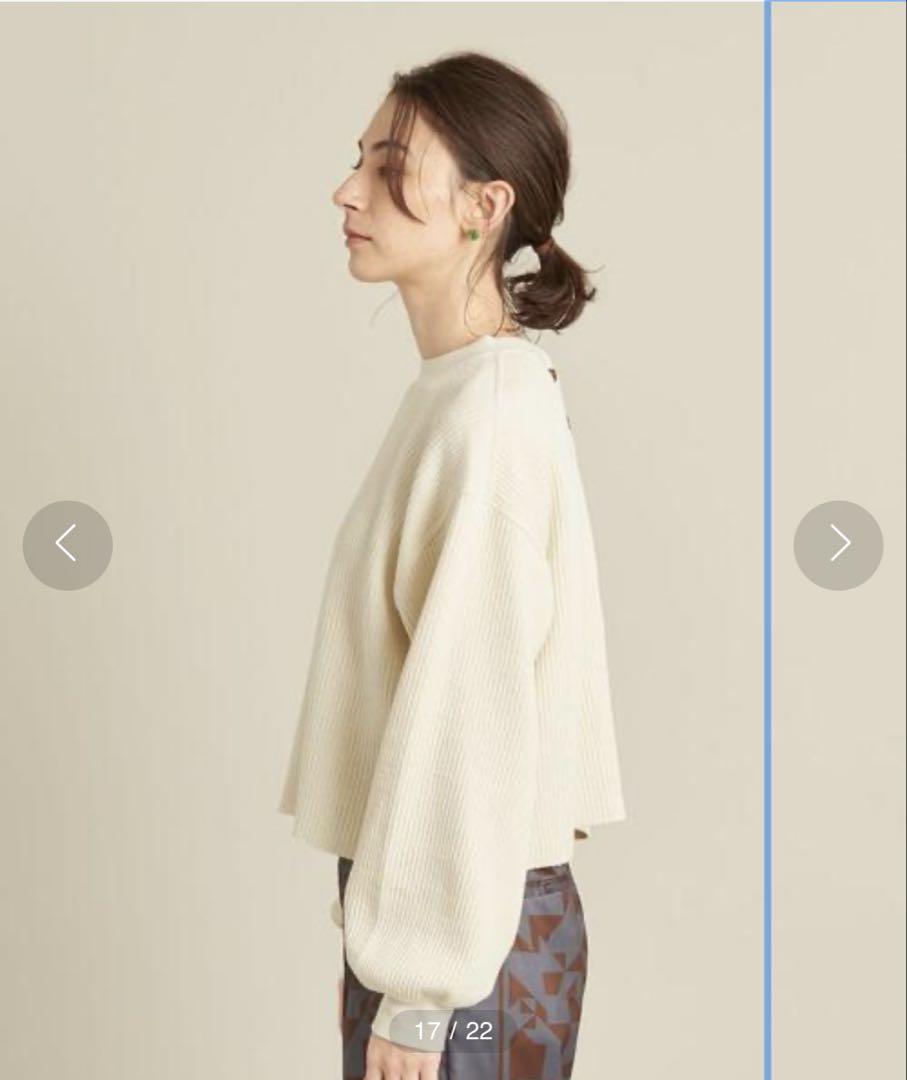 【未使用★極美品】BEAUTY&YOUTH リブヘンリーネックカットソー