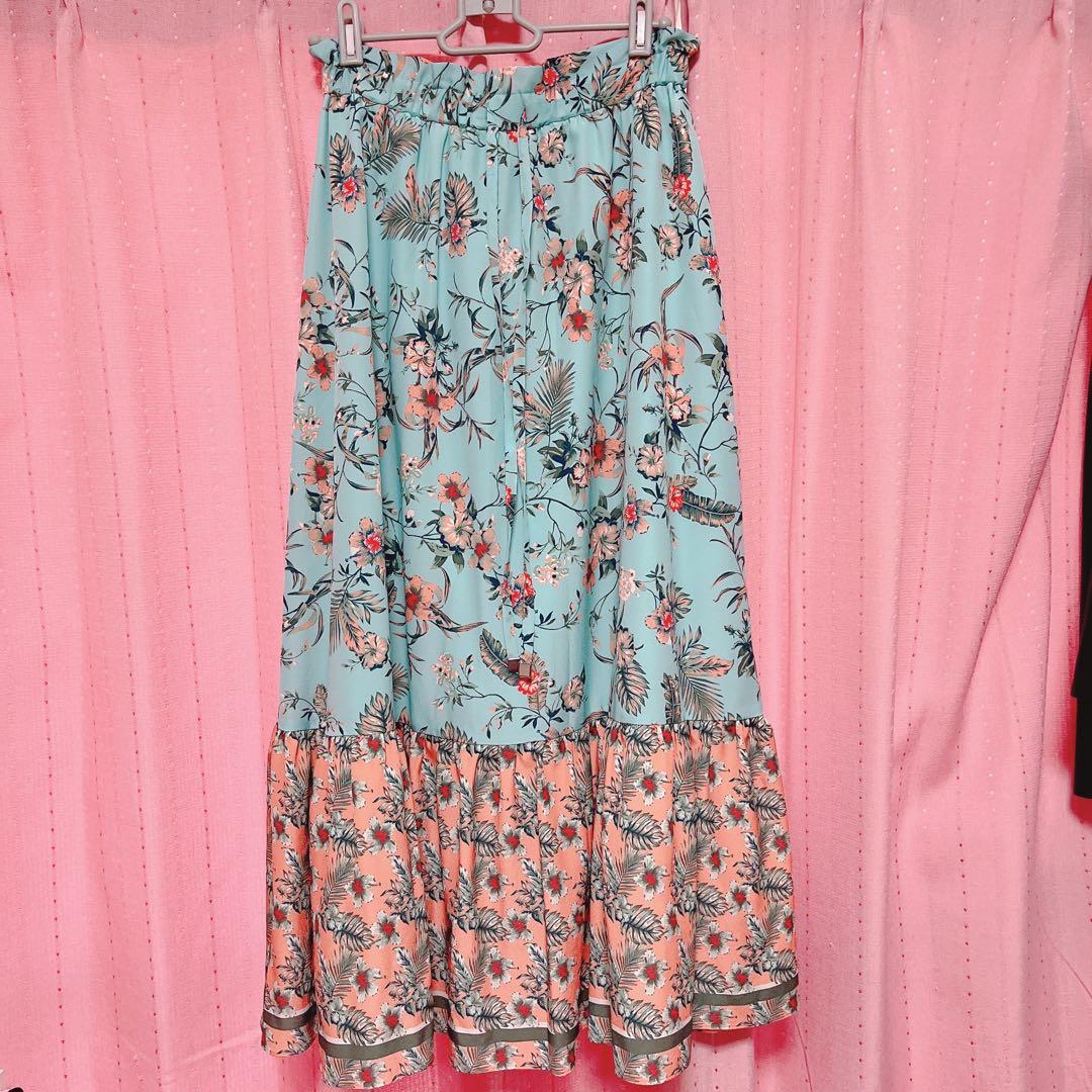 【新品】グレースコンチネンタル サマーフラワープリントトップス＆スカート