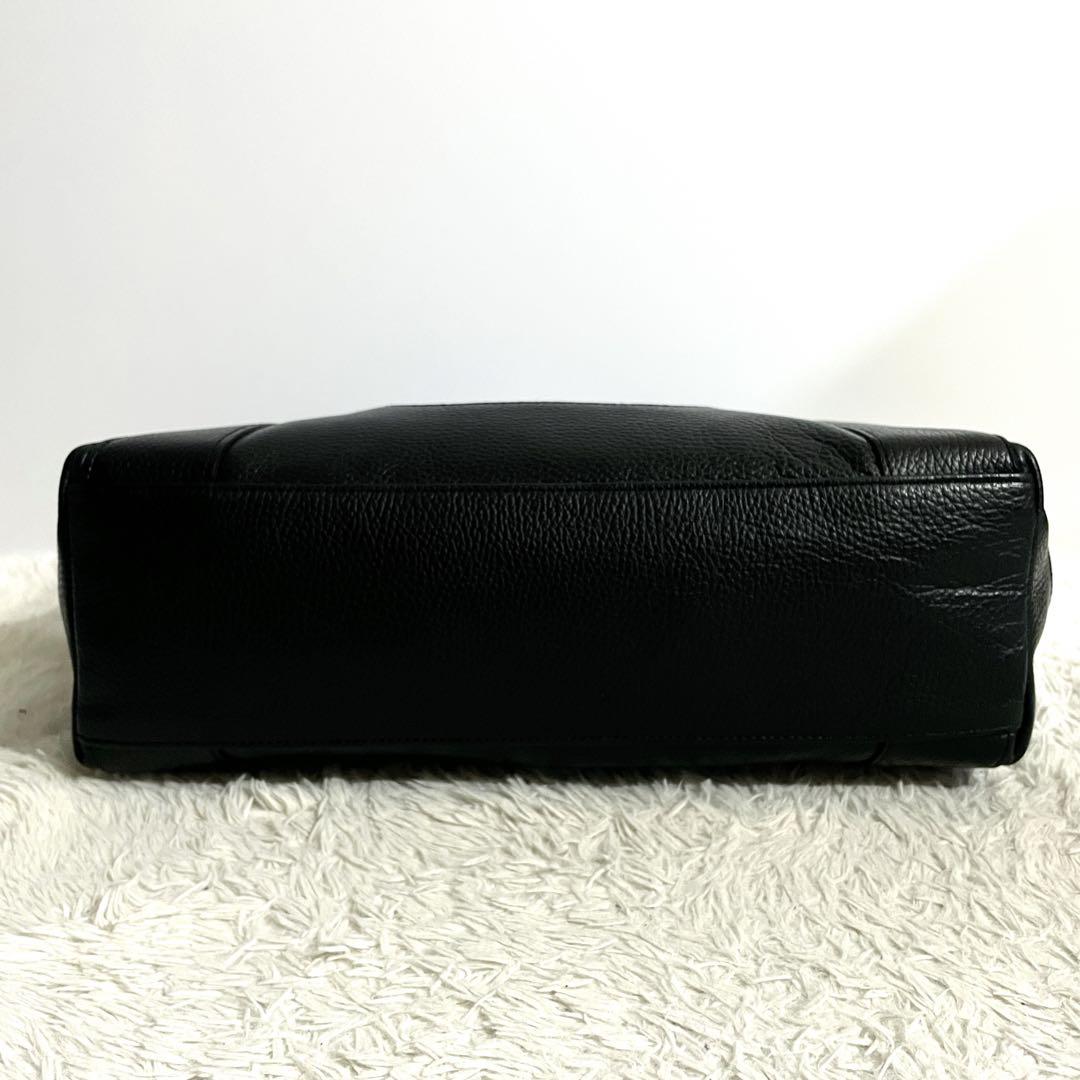 【極美品】ペッレモルビダ コローレ シボ革 トートバッグ ロゴ入り ブラック