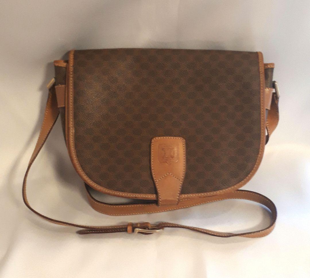 希少　オールド　セリーヌ　マカダム　PVC ショルダーバッグ OLD CELINE オールドセリーヌ マカダム柄ショルダーバッグ PVC