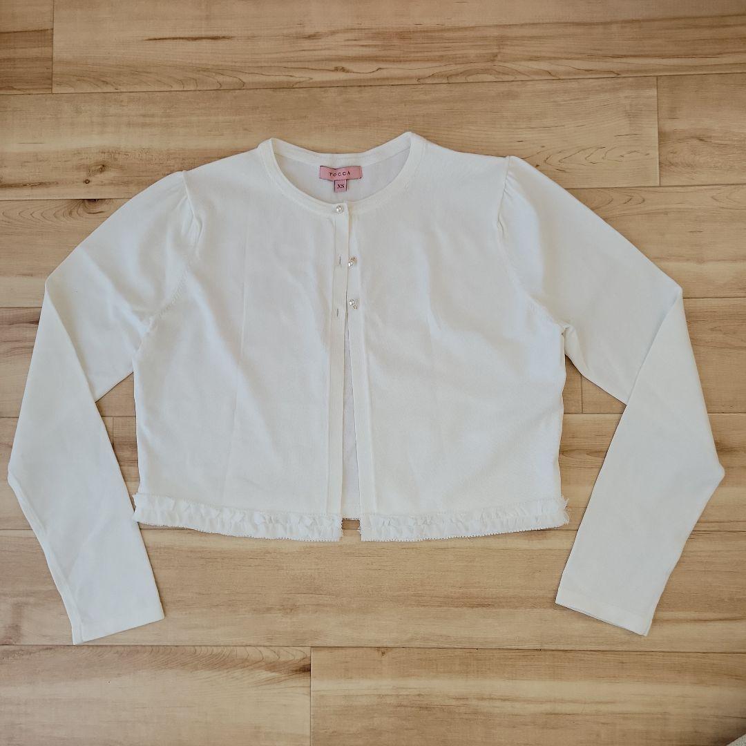 TOCCA すそフリルレースボレロカーディガン XS　春夏用