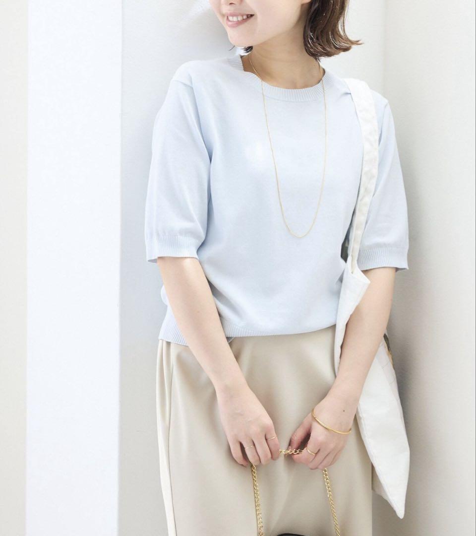 【新品タグ付き】SLOBE IENA ハーフスリーブプルオーバー