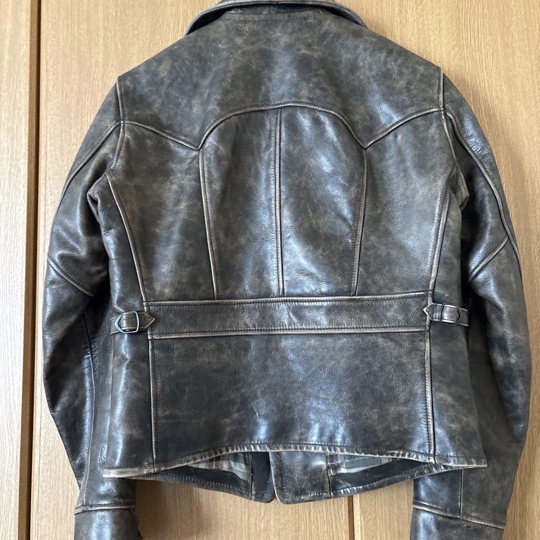 RRL ダブルライダースジャケット ダークグレー