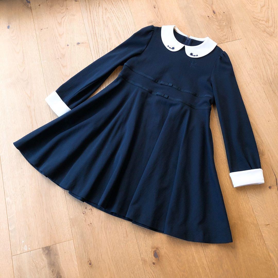 新品 組曲 ワンピース 120-130 フォーマル 襟花柄刺繍