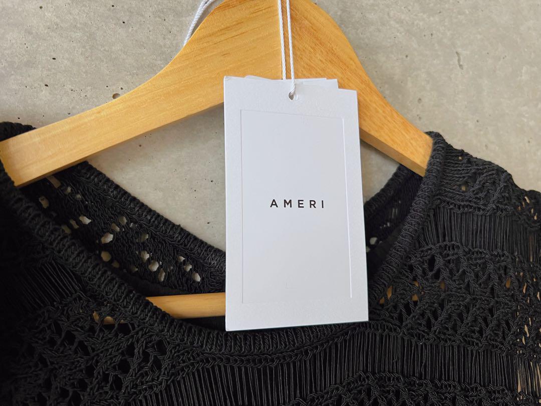 Ameri MEDI CODE YARN FRINGE DRESS