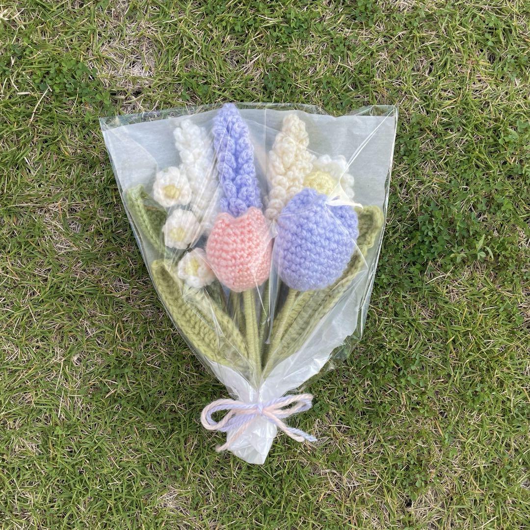 かぎ針編み ハンドメイド 編み物 お花のブーケ 枯れない花束 激し