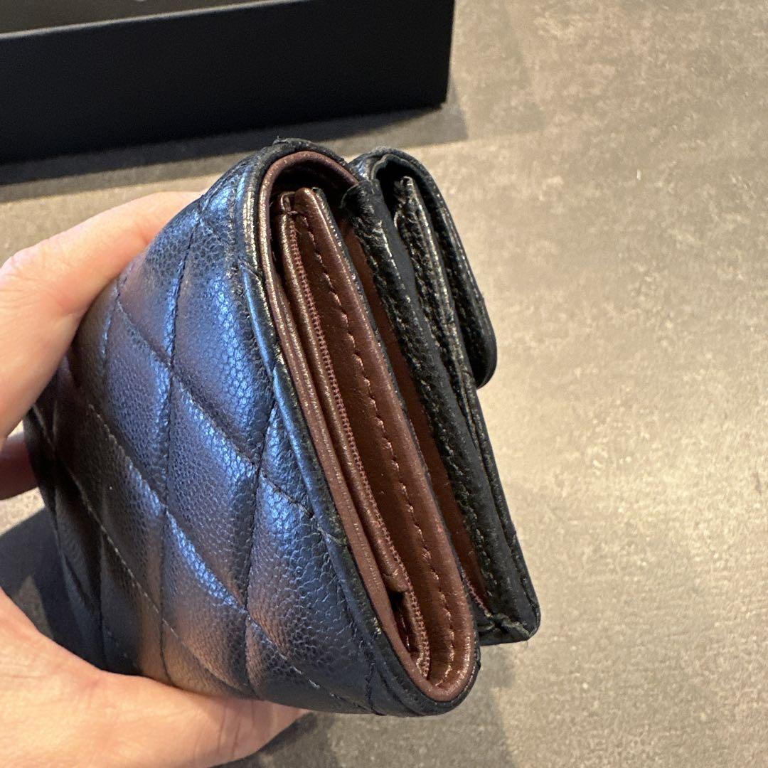 美品】CHANEL シャネル ラムスキン マトラッセ ココマーク 三