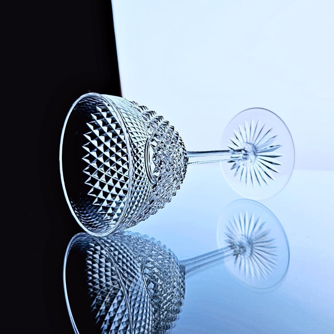 輝くオールドバカラ ディアマンビゾーのワイングラス 19世紀後半 輝くオールドバカラ ディアマンビゾーのワイングラス 19世紀後半