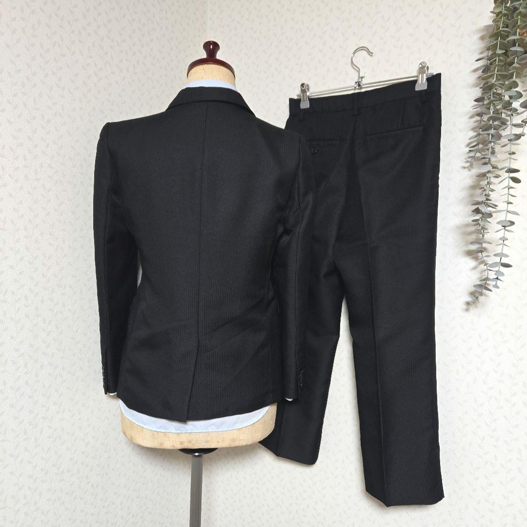 美品　フォーマルセットアッブ　150　ブラック　男の子　卒服　スーツセット　黒