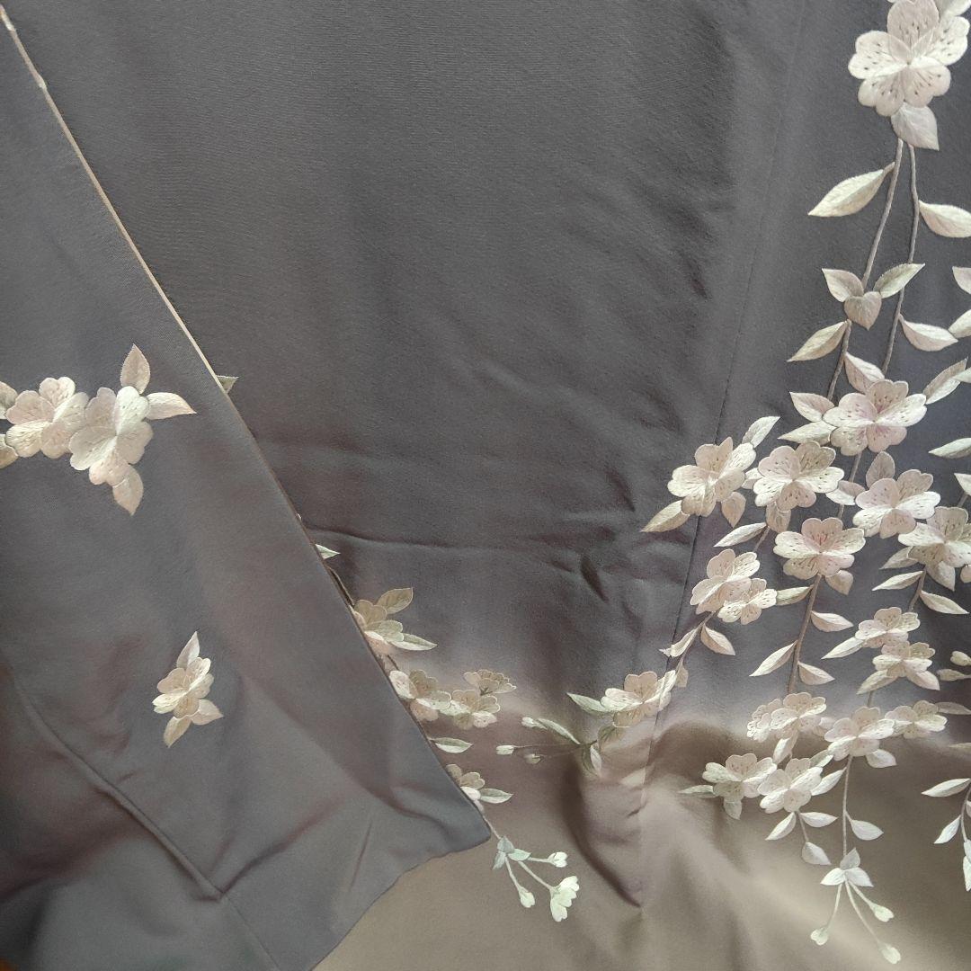 蘇繍 花柄刺繍 訪問着作家者 蘇繍 花柄刺繍 訪問着作家者