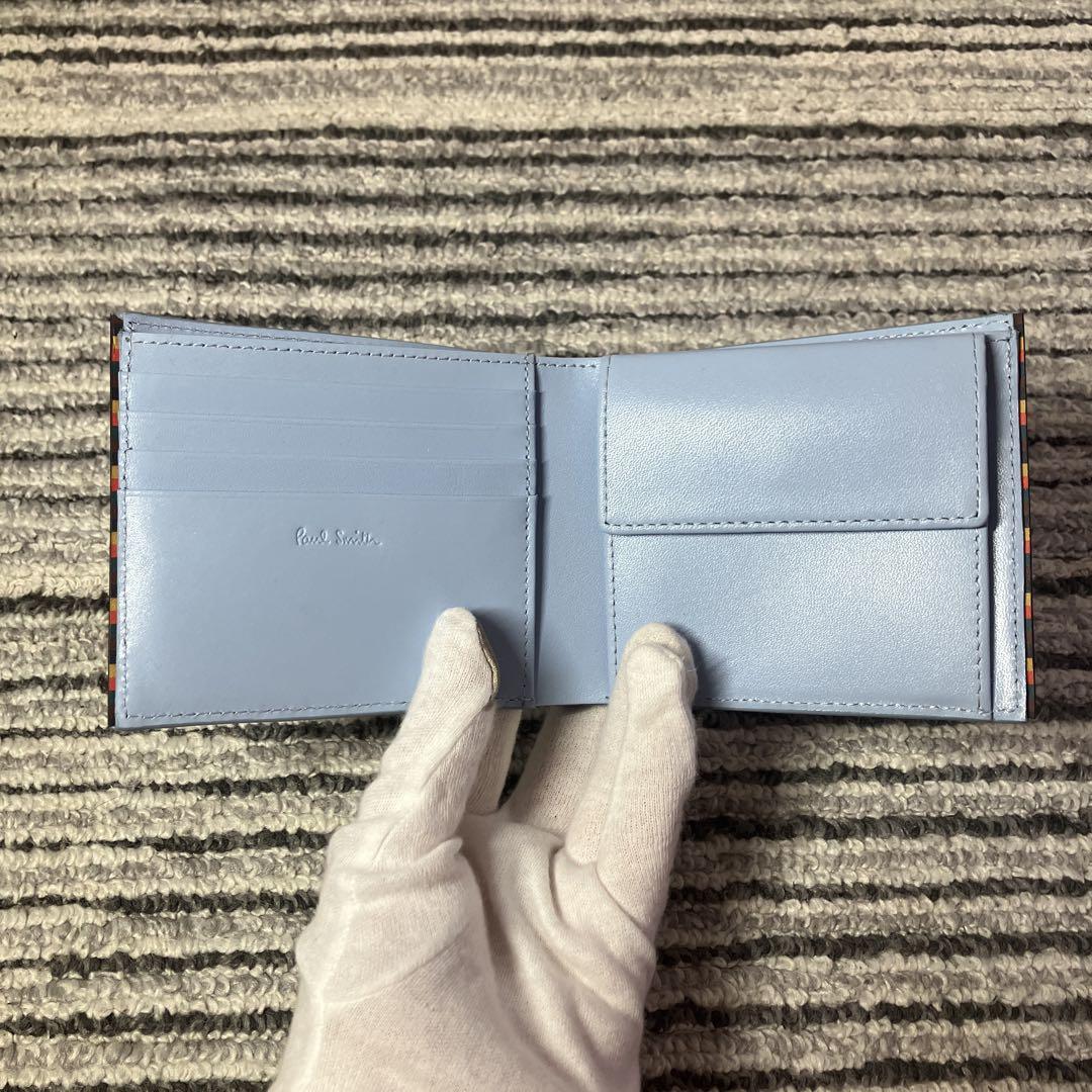 未使用品】ポールスミス ブライトストライプ 二つ折り財布
