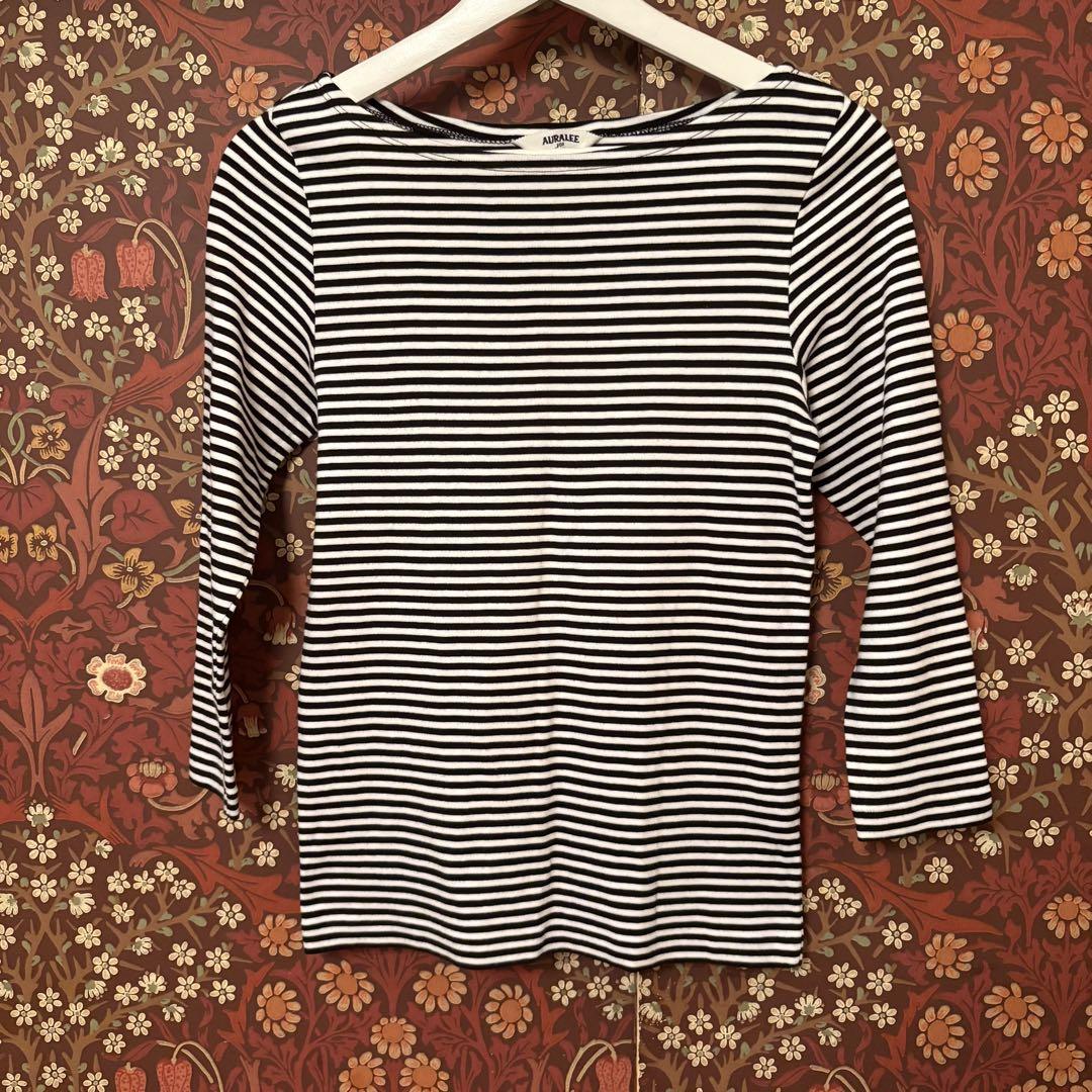 AURALEE × IENA 別注 ボートネックTシャツ 1サイズ