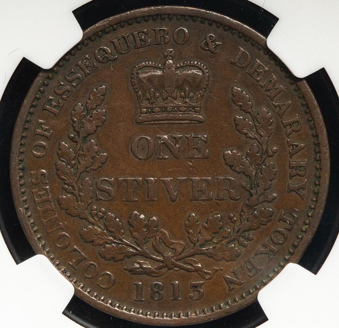 NGC-VF35BN　イギリス領ガイアナ　1813　ジョージ3世　銅貨 NGC-VF35BN イギリス領ガイアナ 1813 ジョージ3世 銅貨 JCC | ジャパン
