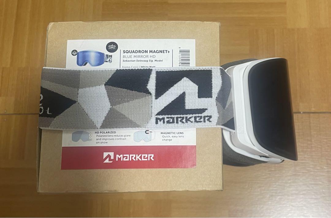 新品MARKER SQUADRON+マグネット マットホワイト 偏光レンズ大処分