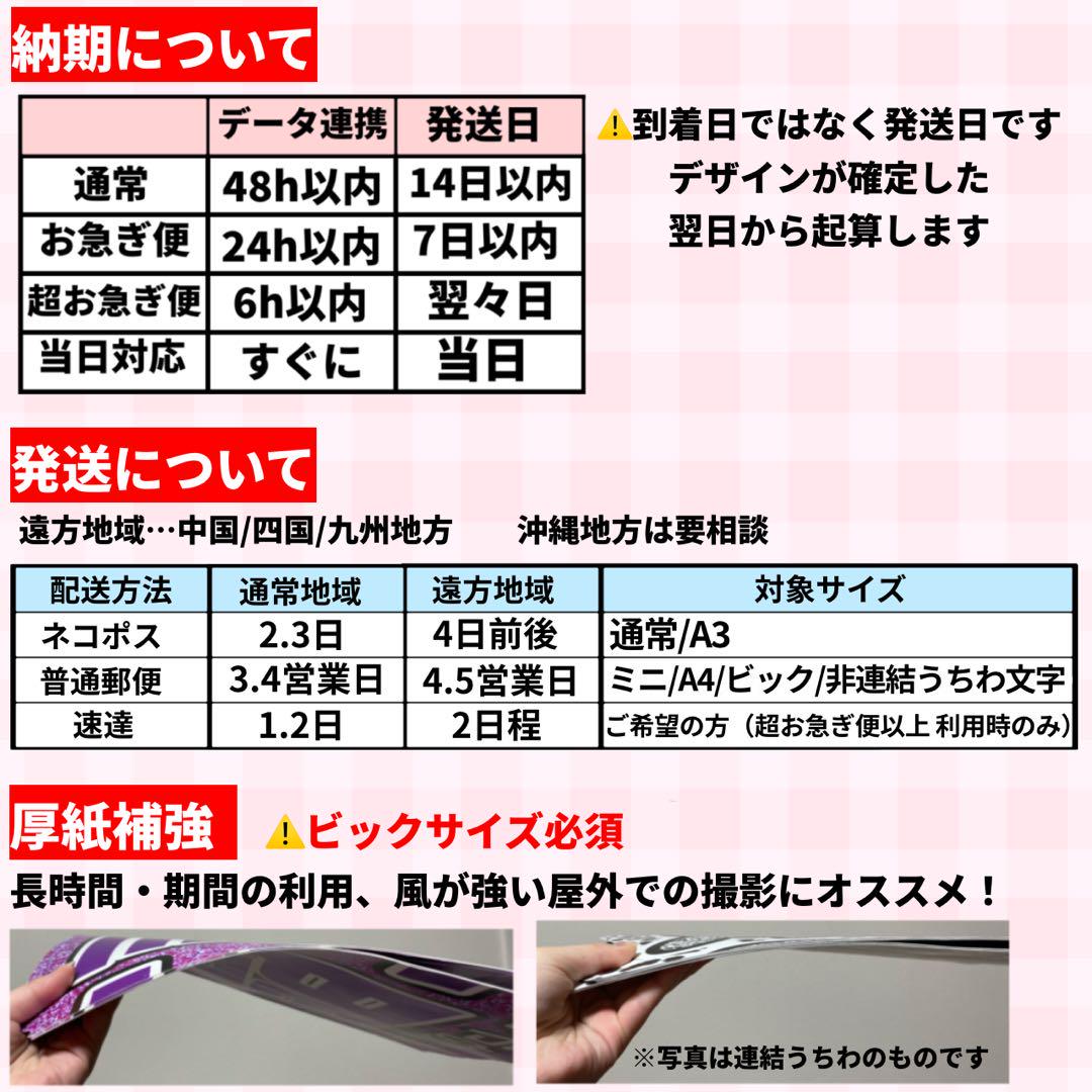 【プリント】 オーダー 連結うちわ 文字パネル うちわ文字 ハングル対応可