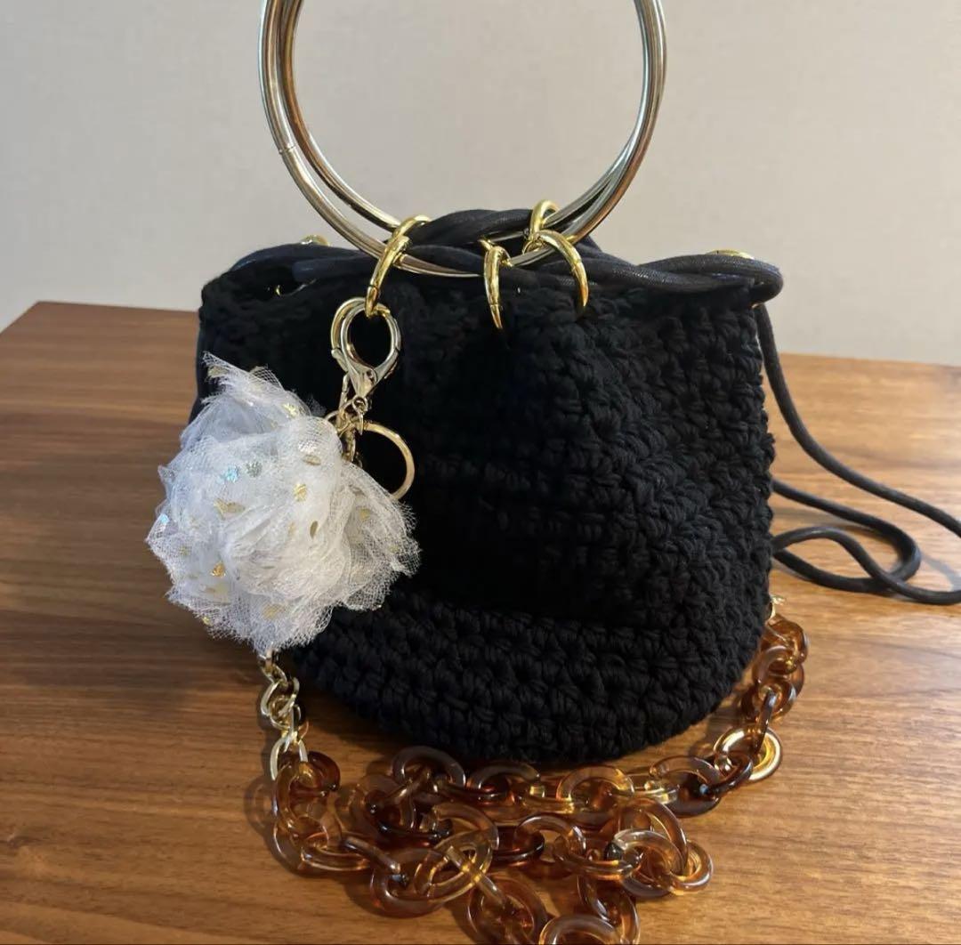 kiraboshigo☆zunkoショルダーバッグ ブラック ハンドメイド