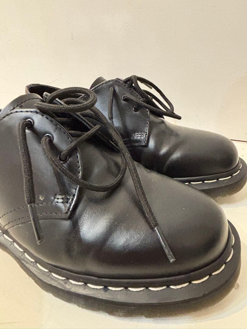 【美品】Dr.Martens 3ホールシューズ ホワイトステッチ UK8