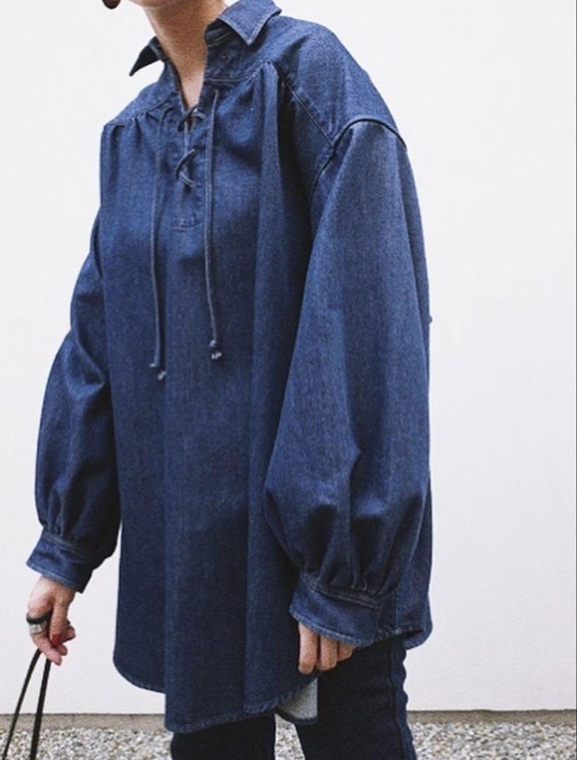 ✨美品✨クラネ CLANE LACE UP DENIM TOPS