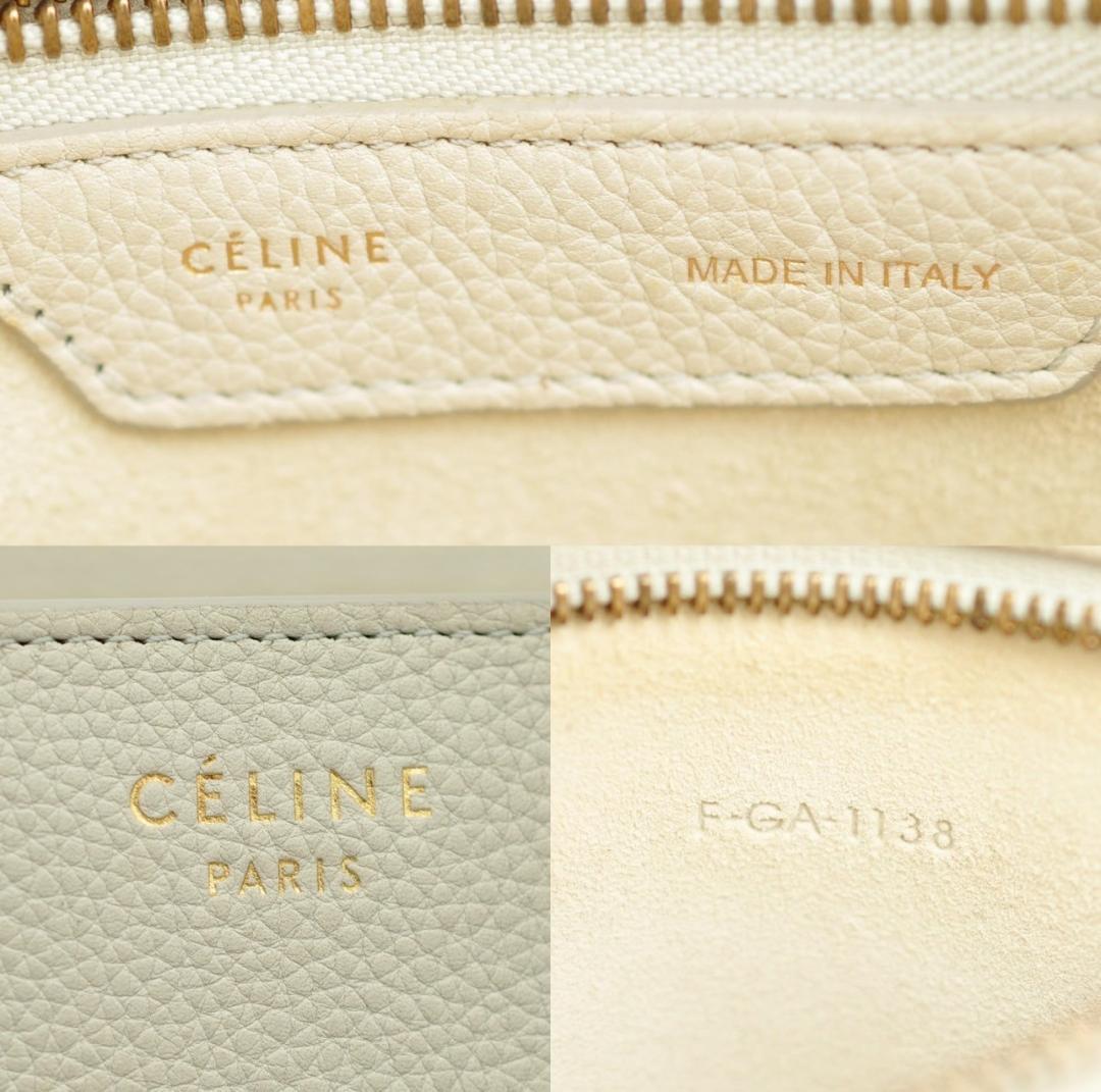 CELINE 美品 ラゲージ マイクロショッパー アイボリー ハンドバッグ