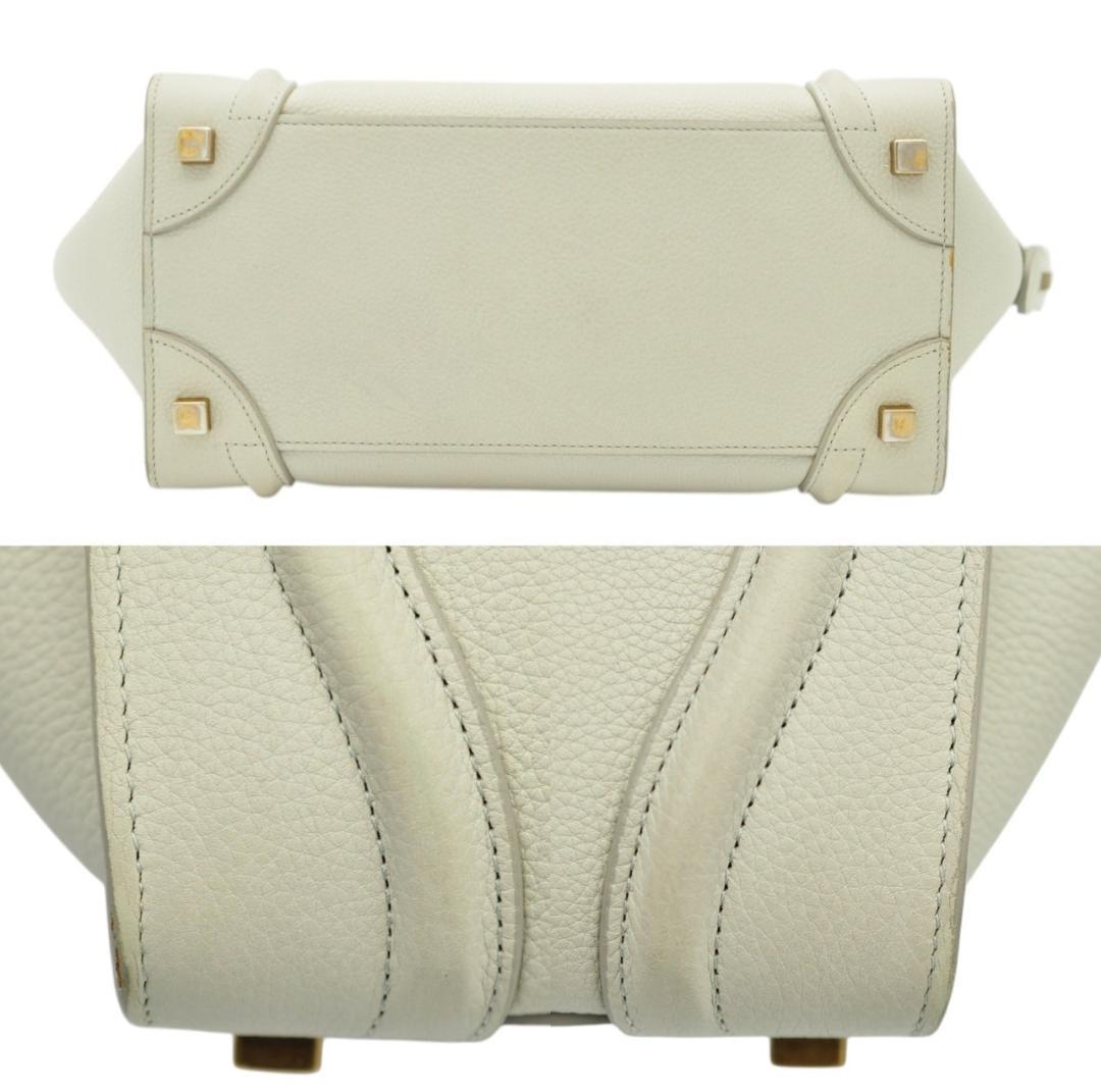 CELINE 美品 ラゲージ マイクロショッパー アイボリー ハンドバッグ