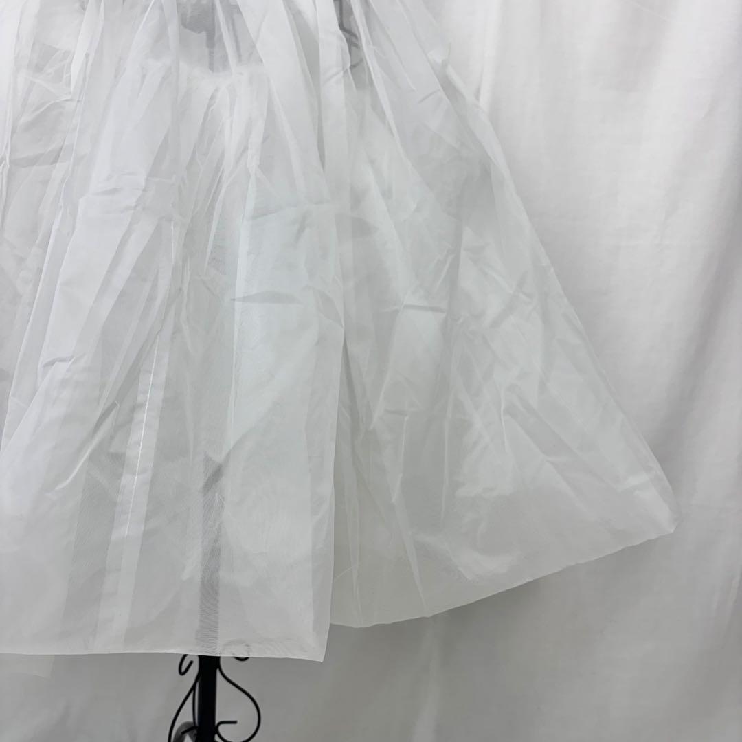 美品✨ メルローズ チュール パニエ フレアシルエット ホワイト 白 Aライン