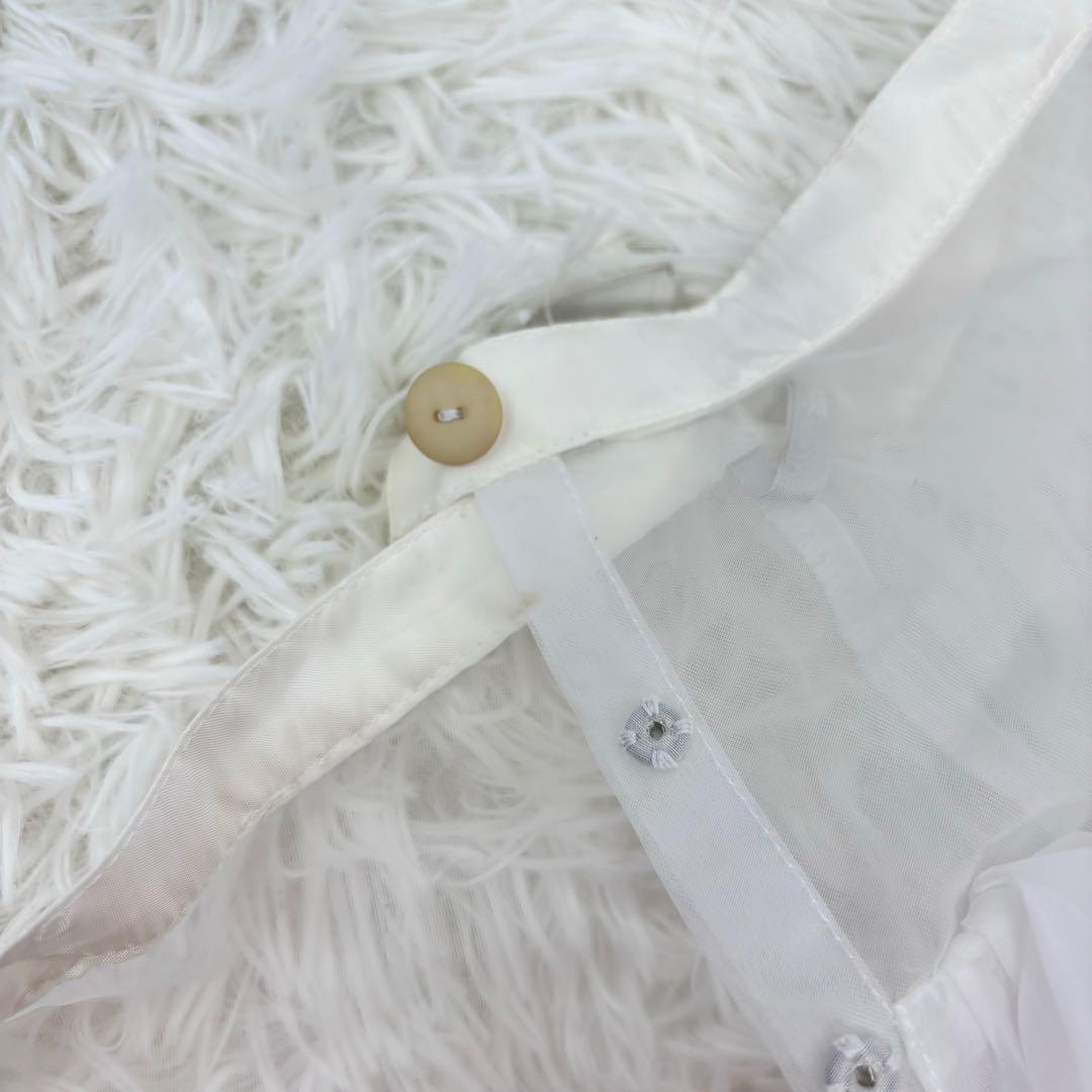 美品✨ メルローズ チュール パニエ フレアシルエット ホワイト 白 Aライン
