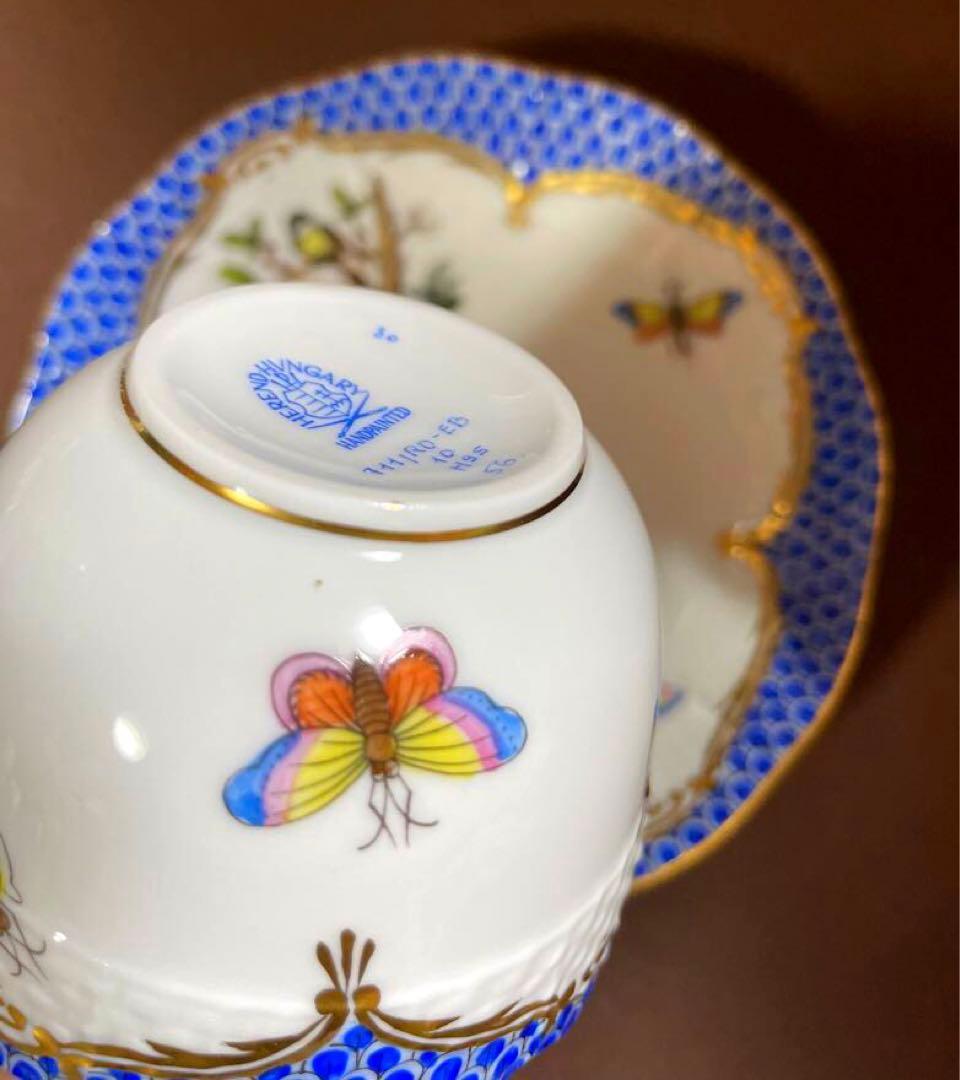 a*i様 HERENDヘレンドロスチャイルドバード ブルースケールモカカップ＆ソ