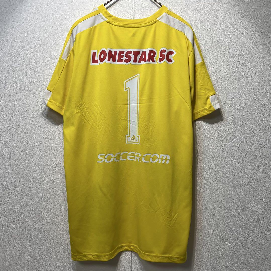 【US規格】希少 アディダス LONESTER サッカーシャツ イエロー 黄 L