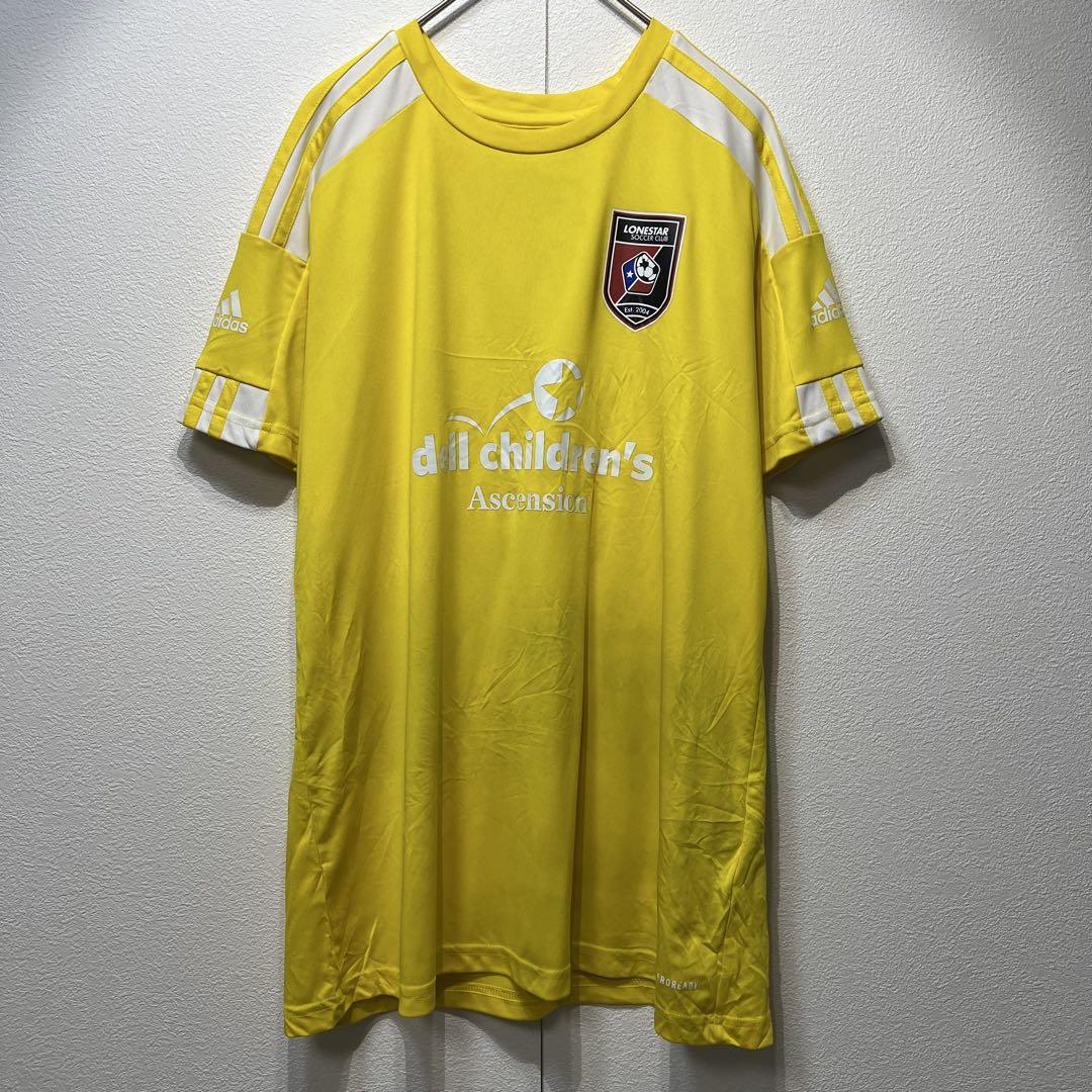 【US規格】希少 アディダス LONESTER サッカーシャツ イエロー 黄 L