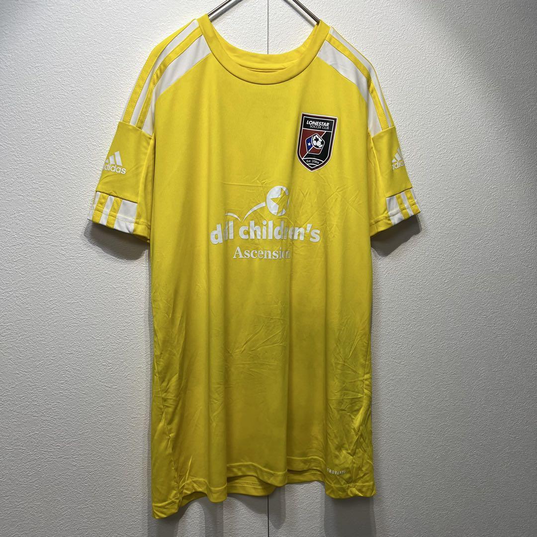 【US規格】希少 アディダス LONESTER サッカーシャツ イエロー 黄 L