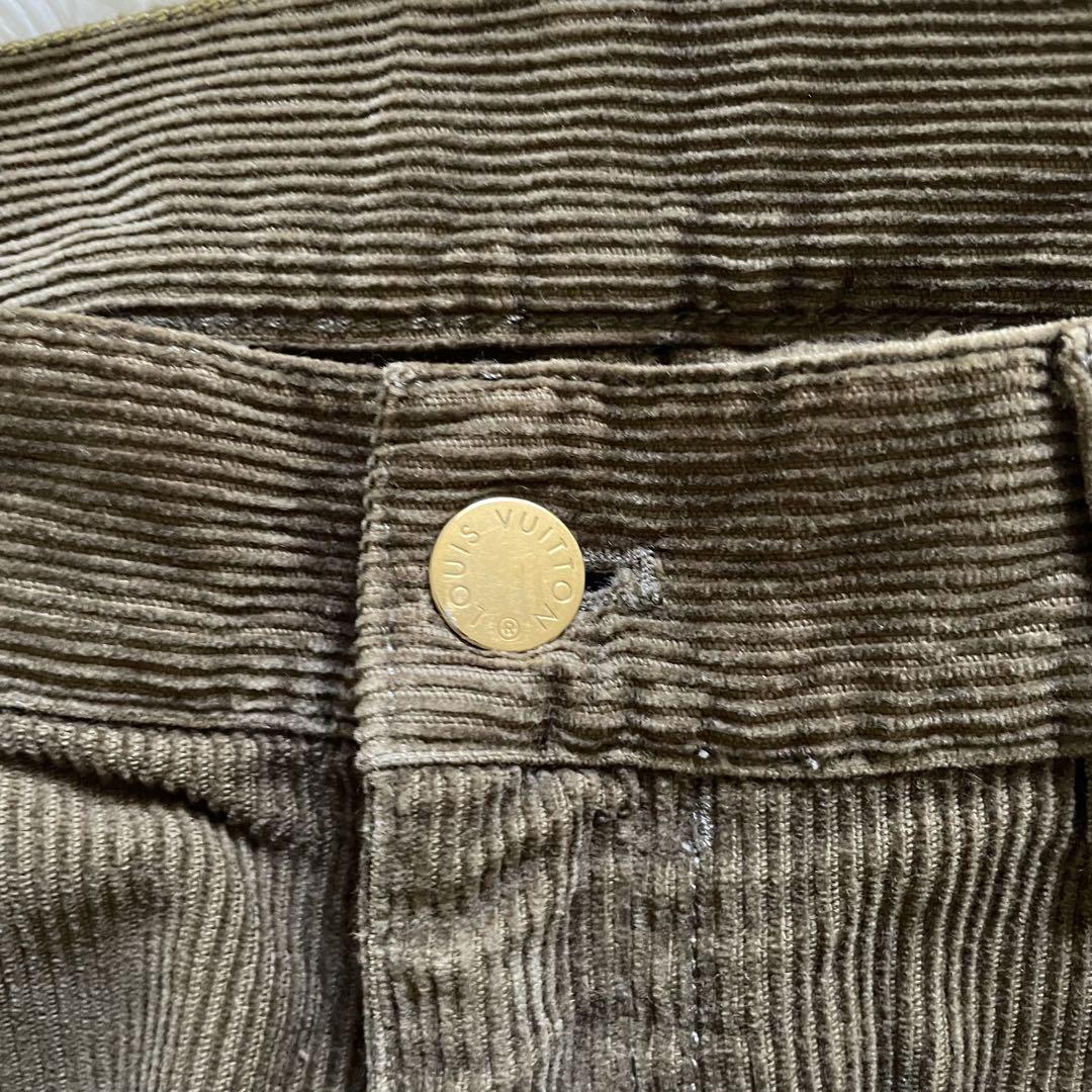 美品　現行　LOUIS VUITTON　コーディロイパンツ　LV刺繍　S相当
