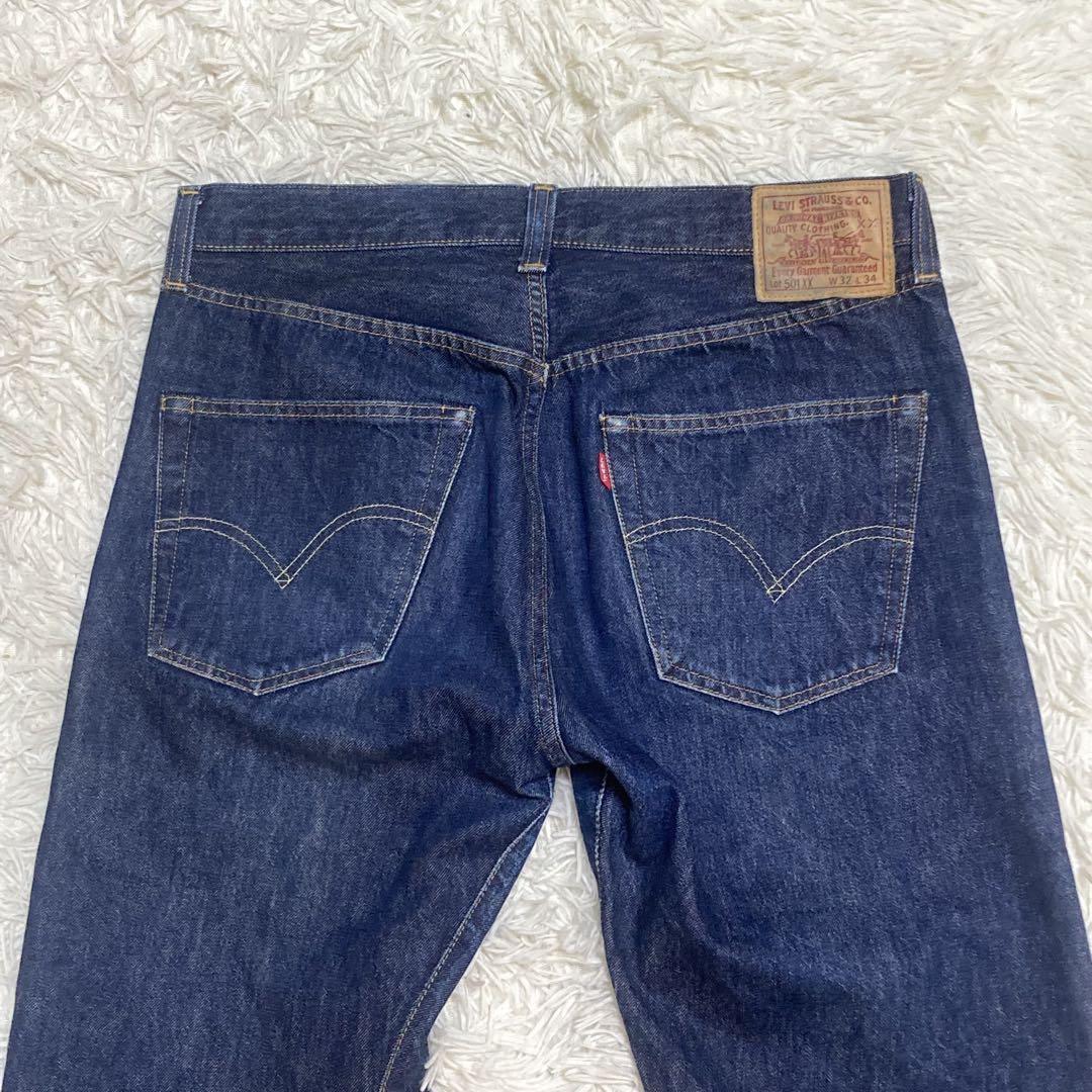 濃紺 Levi's 501XX 47モデル W32 L34 赤耳 片面ビッグE