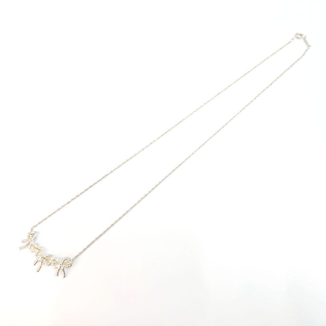 Tiffany&Co. トリプルリボン K18 sv925 ネックレス ロープ