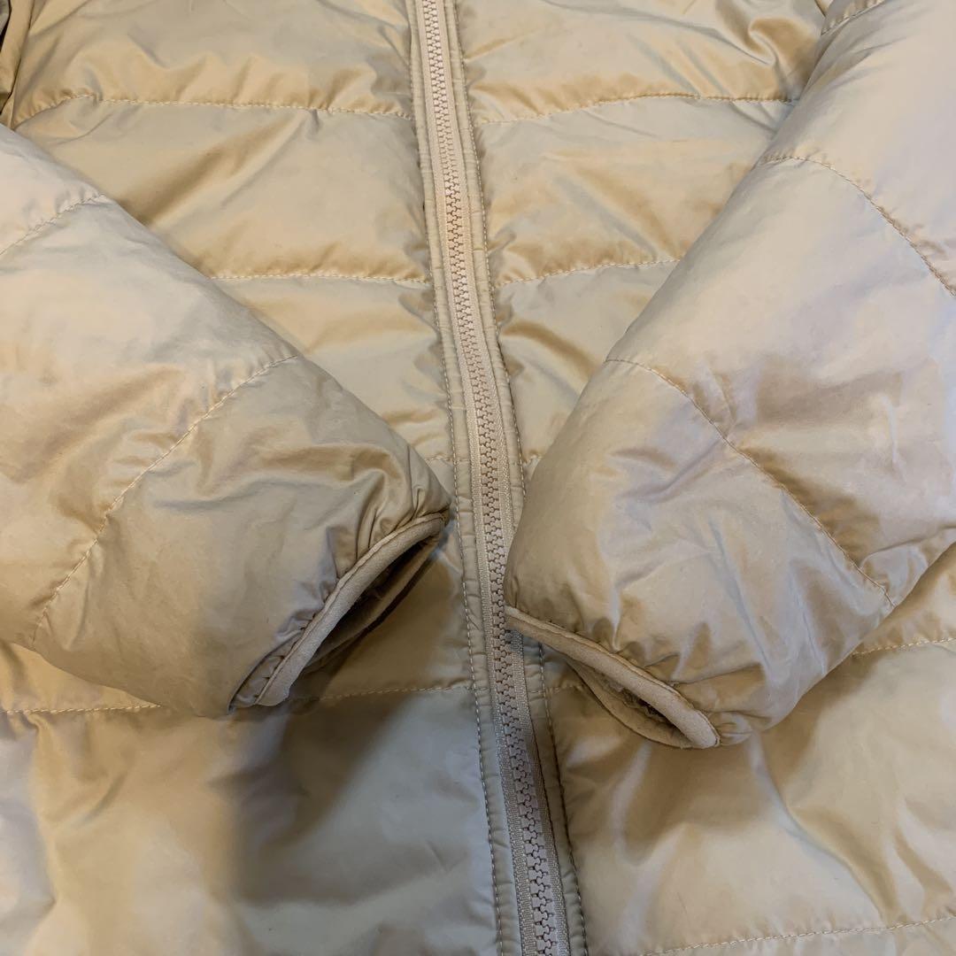 patagonia フード付きダウンジャケット ベージュ リバーシブル