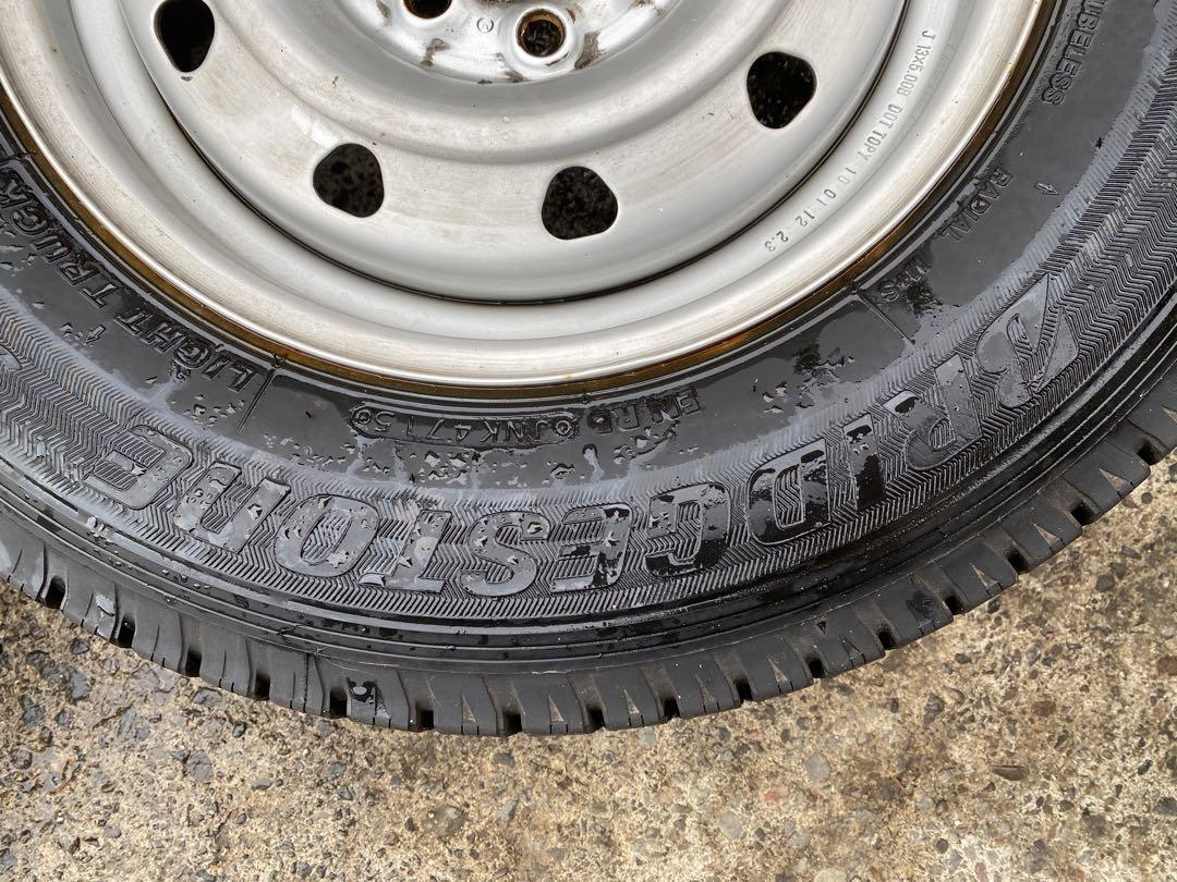 BRIDGESTONE スチール付、165R13 LT 6PR 4本セット。