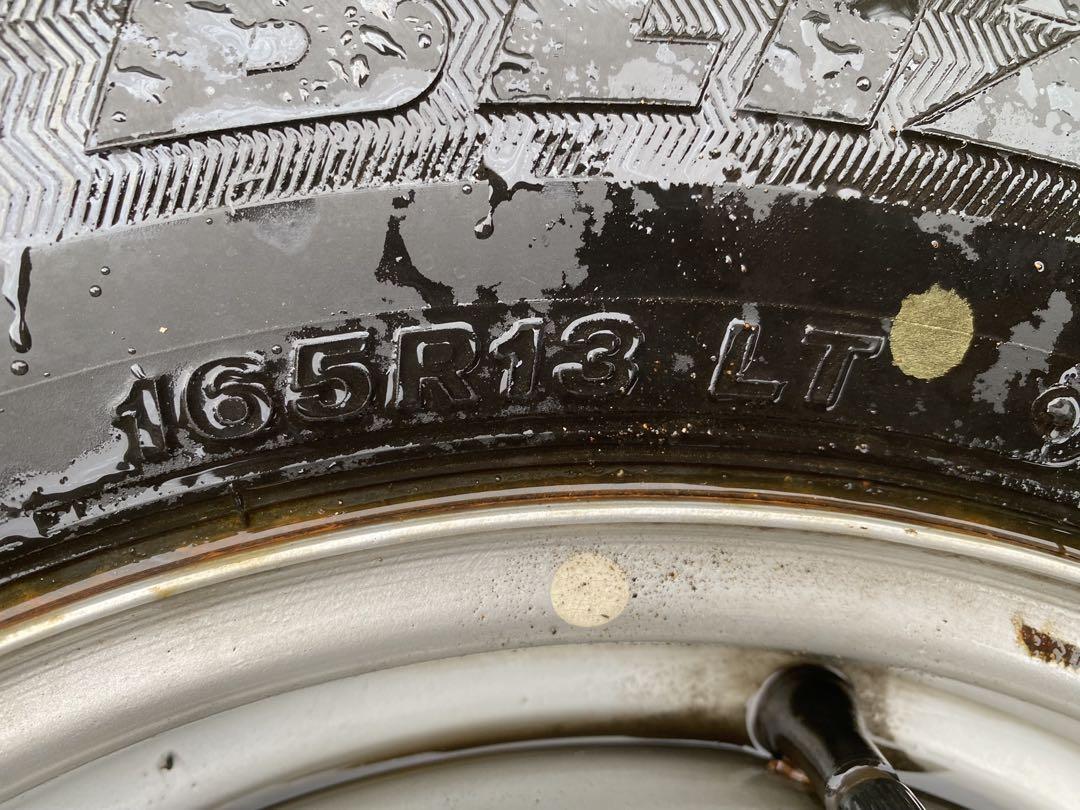 BRIDGESTONE スチール付、165R13 LT 6PR 4本セット。