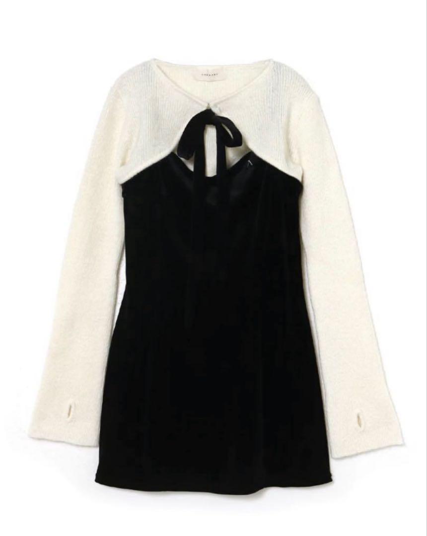 ワンピース andmary Anita ribbon mini dress
