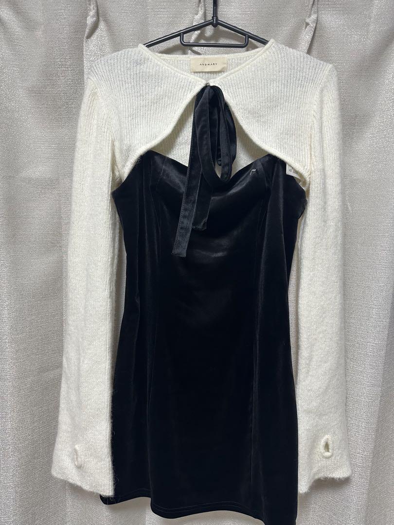 ワンピース andmary Anita ribbon mini dress