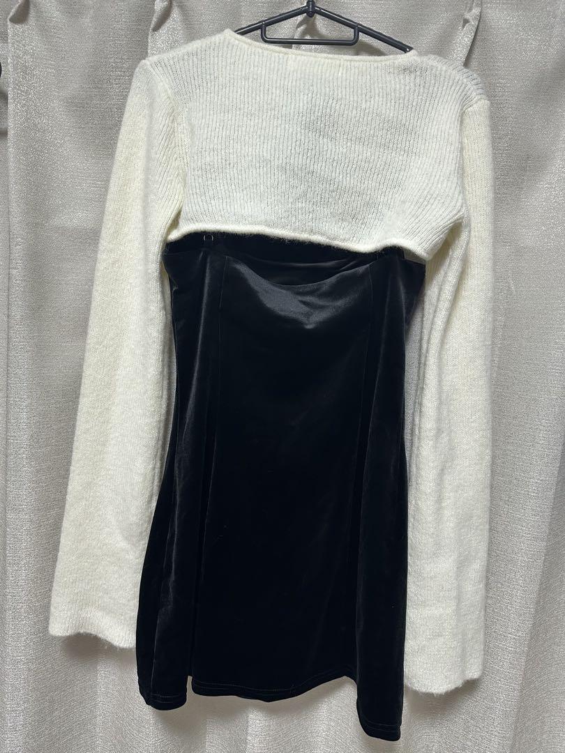 ワンピース andmary Anita ribbon mini dress